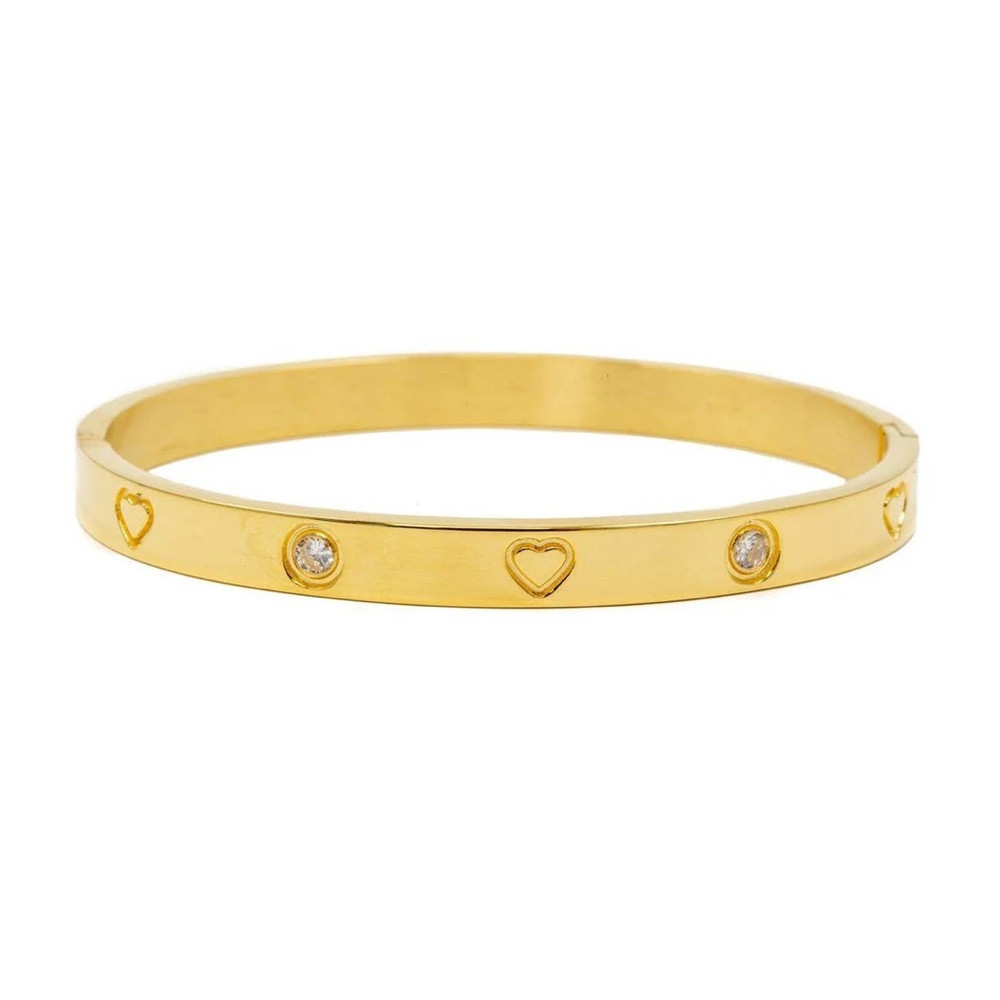 BRACHA gold rhinestone blessing bangle bracelet